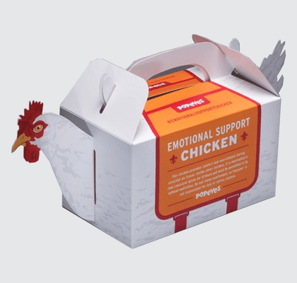 Hộp gà rán với kiểu dáng độc đáo